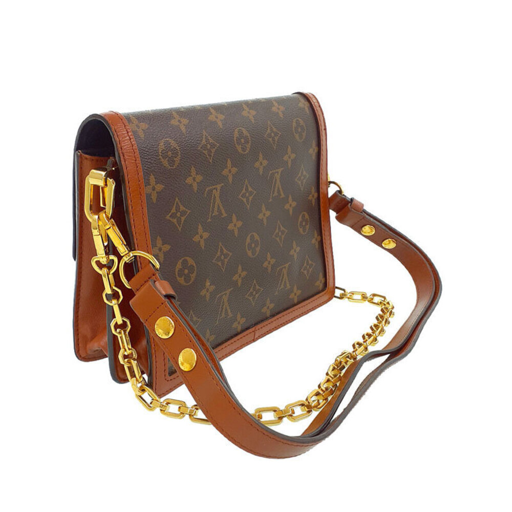Louis Vuitton Monogram Brown Bag Dauphine Leather Reverse
